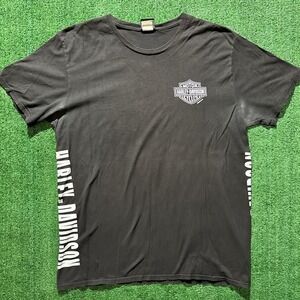 Y2K black Harley Davidson t-shirt Mens size Extra Large